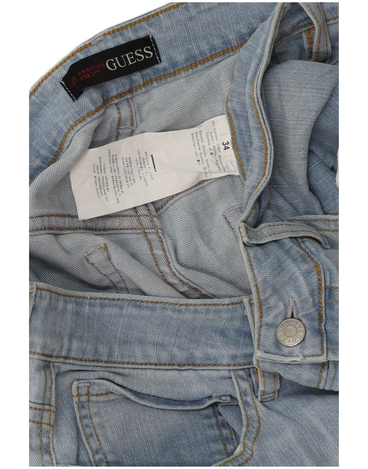 Guess Męskie Proste Dżinsy W34 L34 Niebieskie Bawełniane