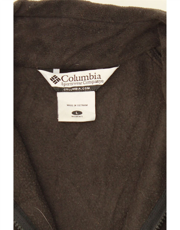 COLUMBIA Womens Fleece Jacket UK 16 Large Grey Polyester Vintage Columbia and Second-Hand Columbia from Messina Hembry 