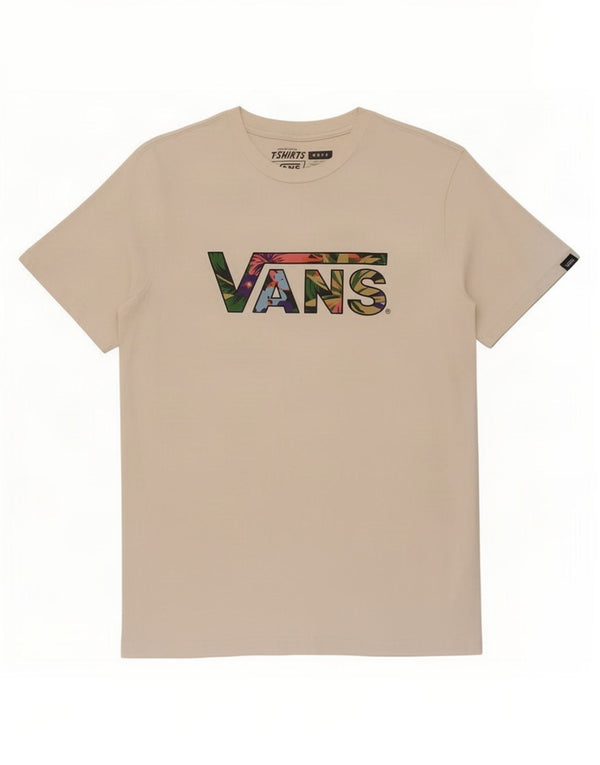 Chłopięcy T-shirt z grafiką Vans na 12-13 lat, duży, biały, bawełniany
