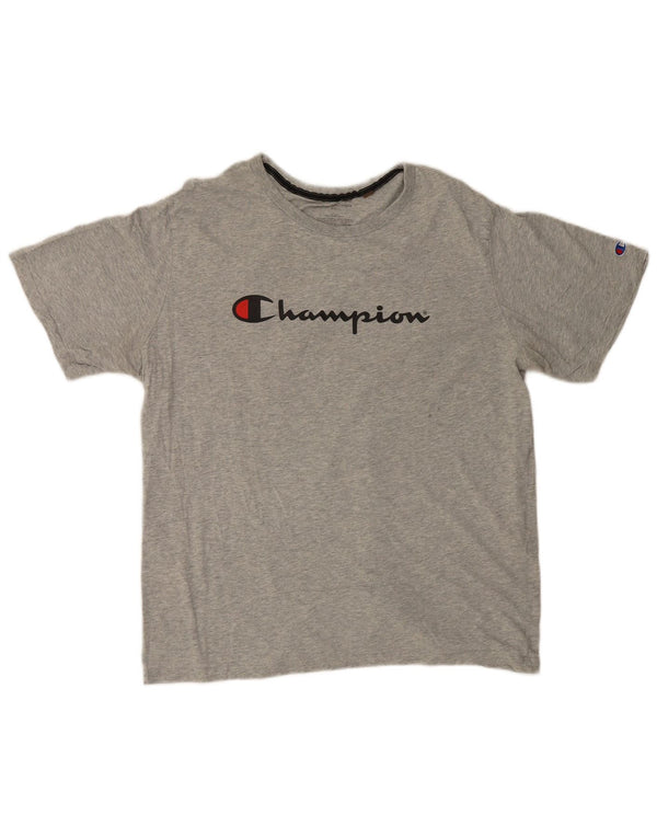 Champion Mens Graphic T-Shirt Top 2XL Grey Cotton
