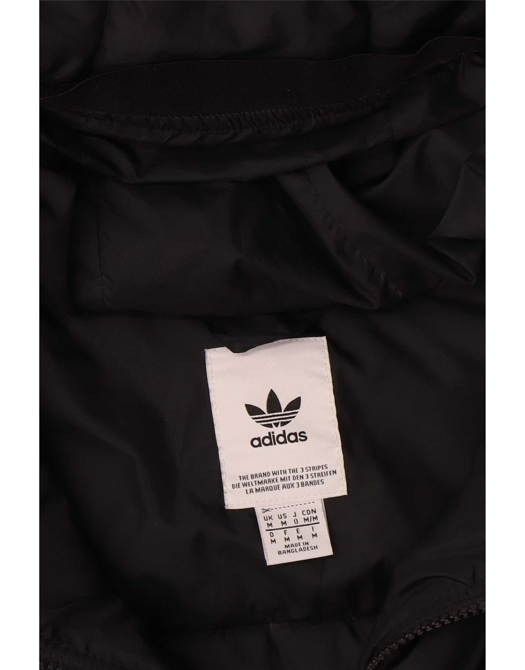 Męska wyściełana kurtka z kapturem Adidas, średni czarny poliester