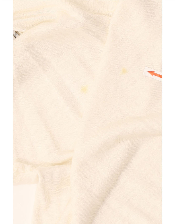 Patrizia Pepe Damski top oversize z odkrytymi ramionami US 2 XS, biały len