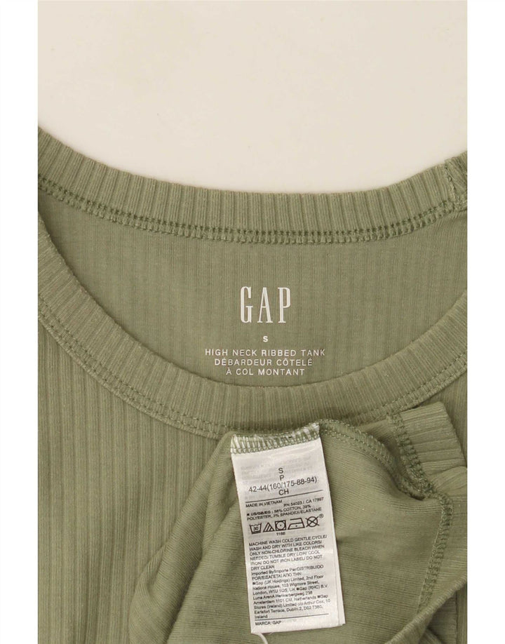 Top damski pod kamizelkę Gap UK 8, mały, bawełniany khaki