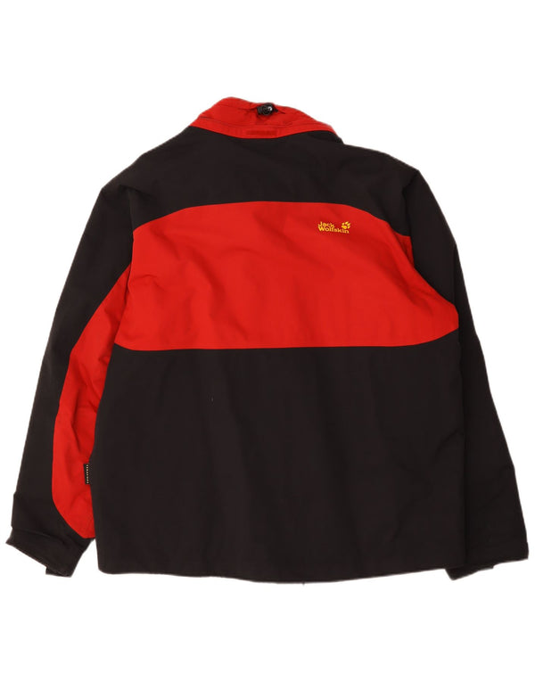 Jack Wolfskin Mens Windbreaker Jacket UK 44 XL Red Colourblock Polyamide