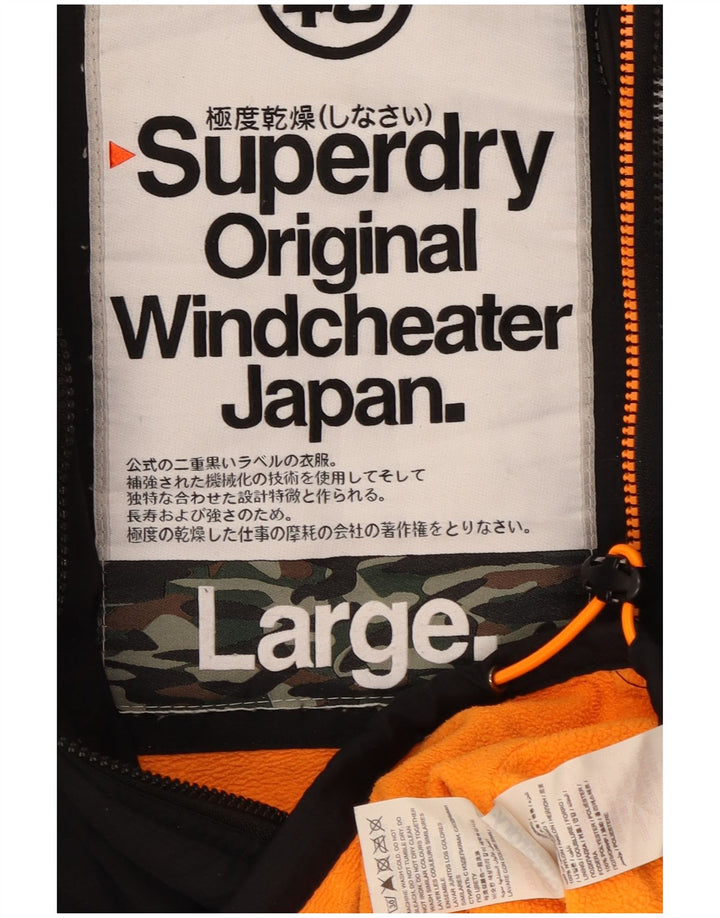 Damska wiatrówka Superdry Windcheater UK 16, duża czarna