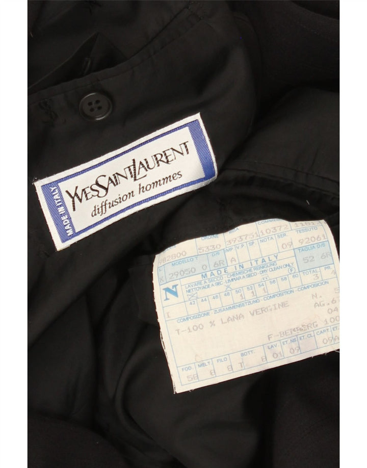 Męska marynarka dwurzędowa Yves Saint Laurent IT 52 XL czarna