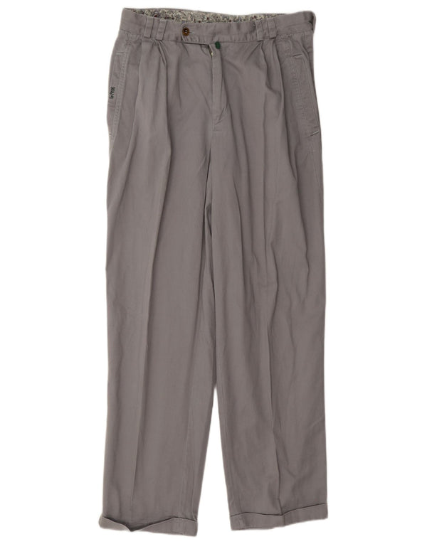 Męskie spodnie chino w stylu vintage IT 46 Small W29 L30 Szara bawełna