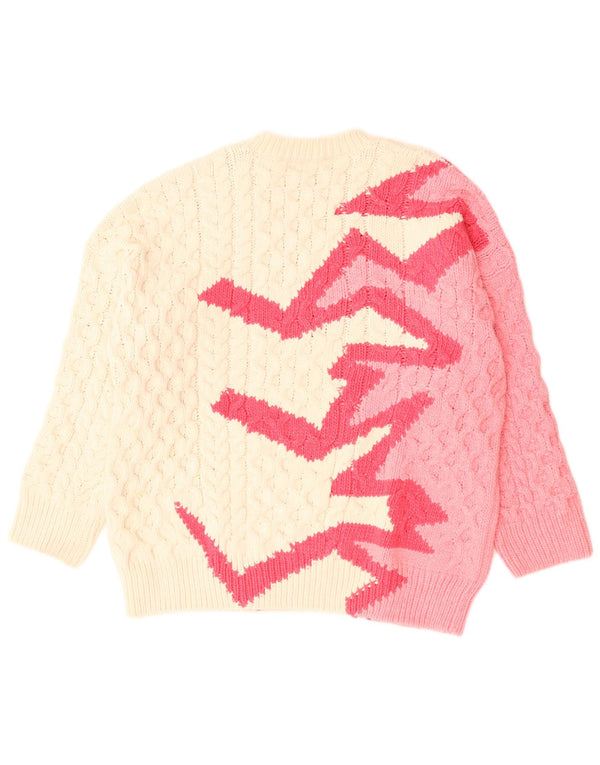 Damski sweter z okrągłym dekoltem Zara UK 14, średni, złamany biały poliester