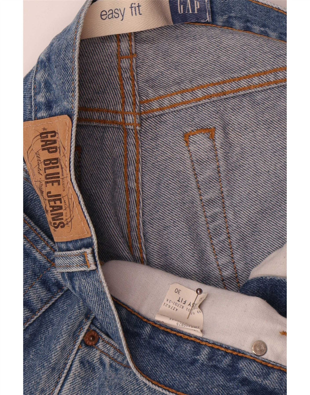 Męskie proste dżinsy Gap Easy Fit W30 L30, niebieska bawełna