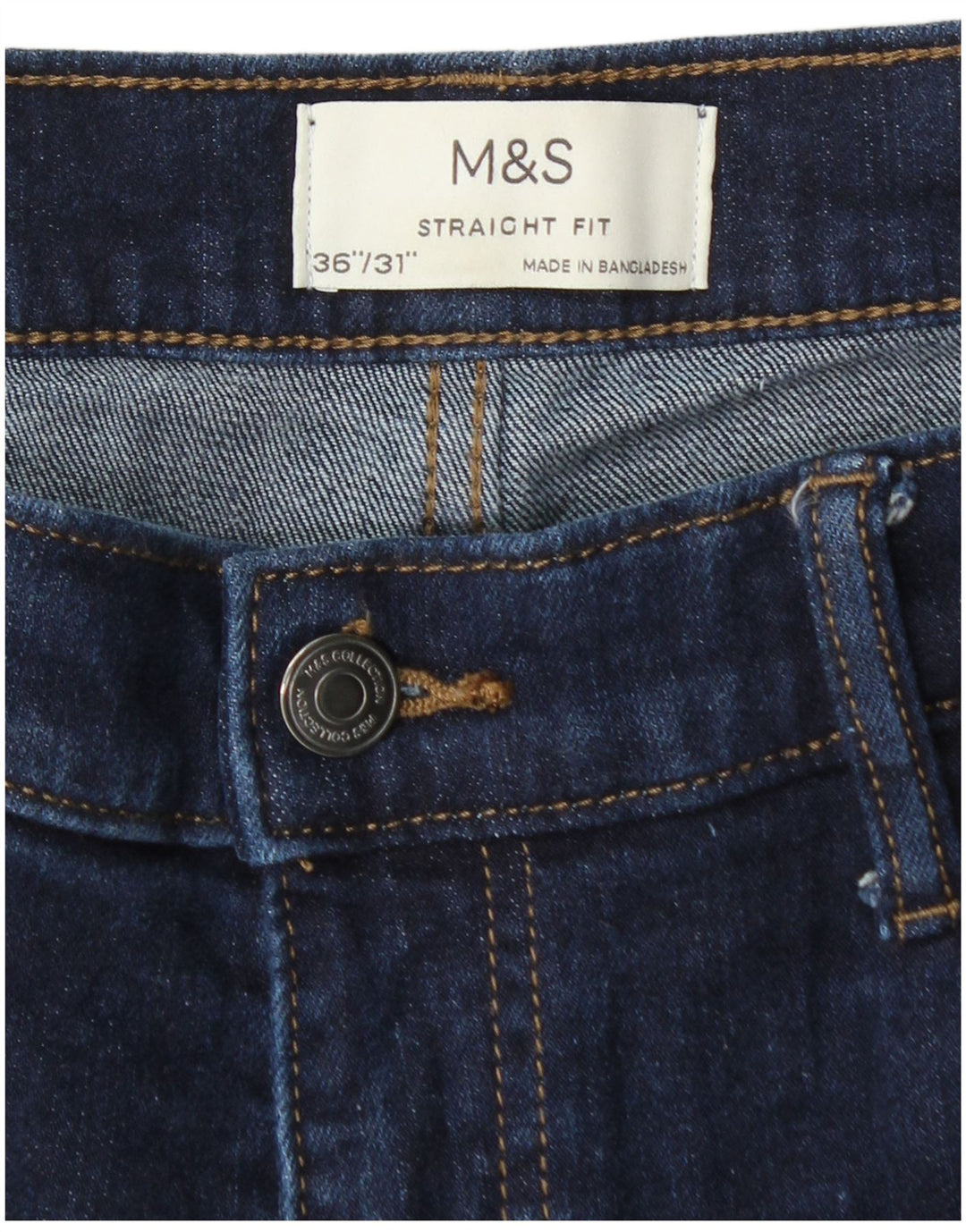 Marks & Spencer Męskie proste dżinsy W36 L31 granatowe