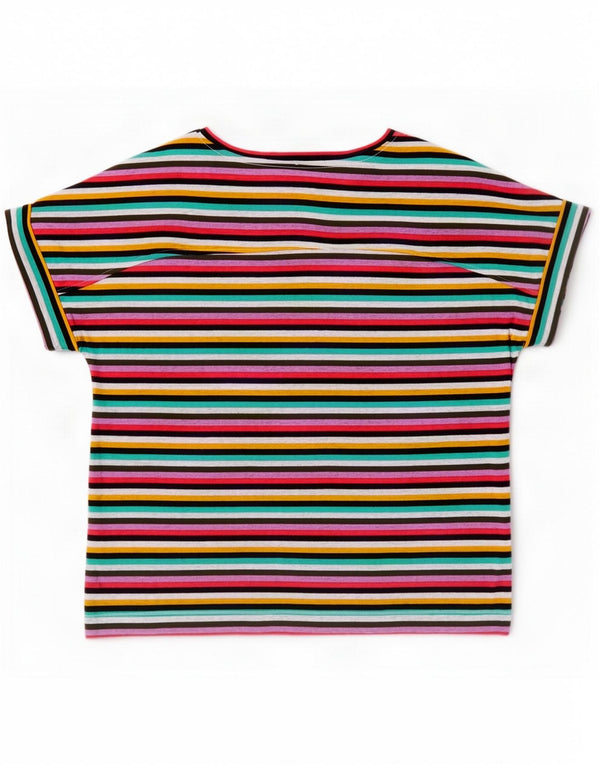 Marks & Spencer T-shirt damski Top UK 16, duże, wielokolorowe paski
