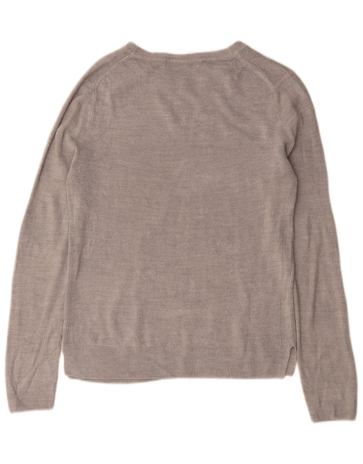 Marks & Spencer Damski sweter z dekoltem w łódkę, UK 12, średni szary