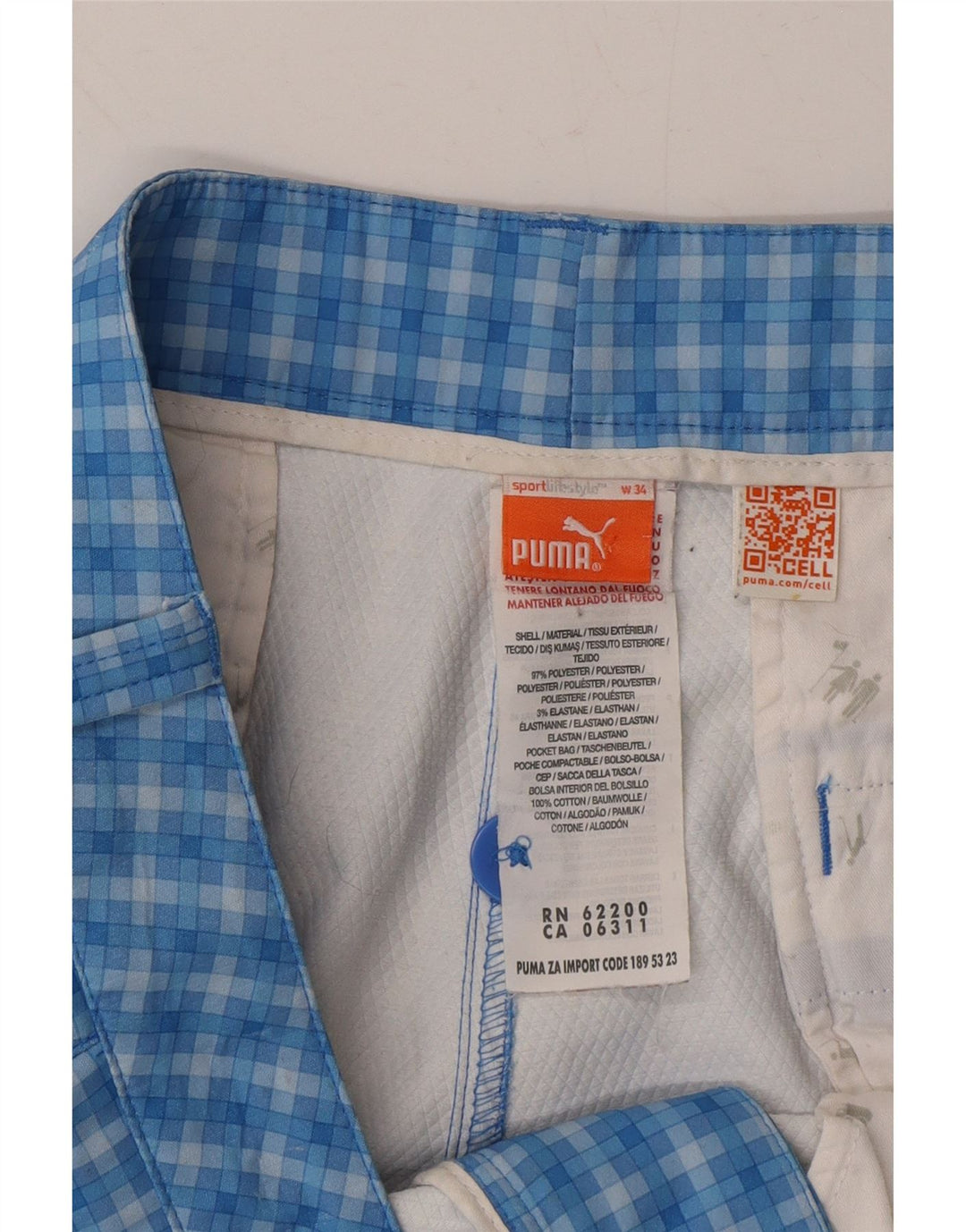 Mens Chino Shorts W34 Large Vintage Puma and Second-Hand Puma from Messina Hembry 