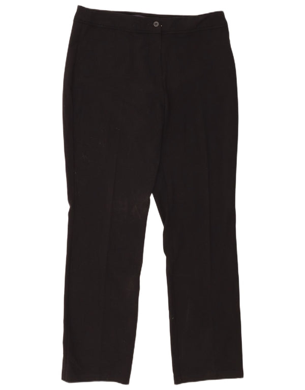 Marks & Spencer Damskie proste spodnie codzienne UK 14 Medium W34 L30 Czarne