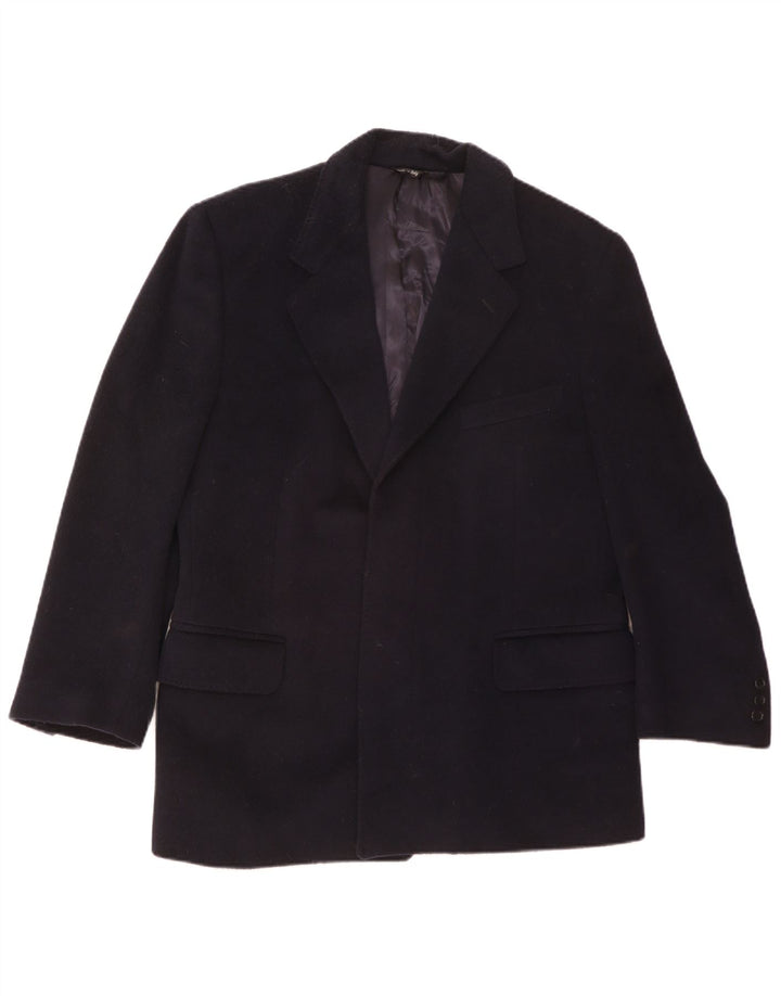 Męska marynarka San Remo UK 36 Mała granatowa wełna