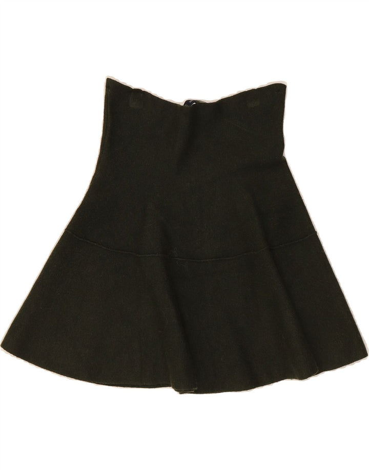 ZARA Womens Knit A-Line Skirt Small W25 Green Viscose Vintage Zara and Second-Hand Zara from Messina Hembry 