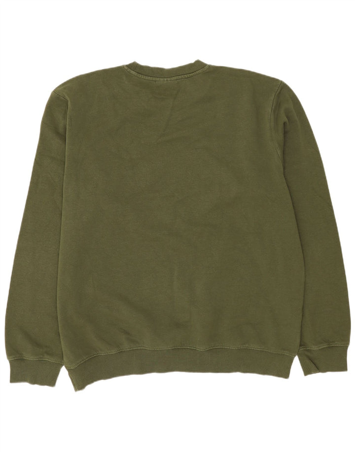 Męski sweter Kappa z grafiką, 2XL, bawełna khaki