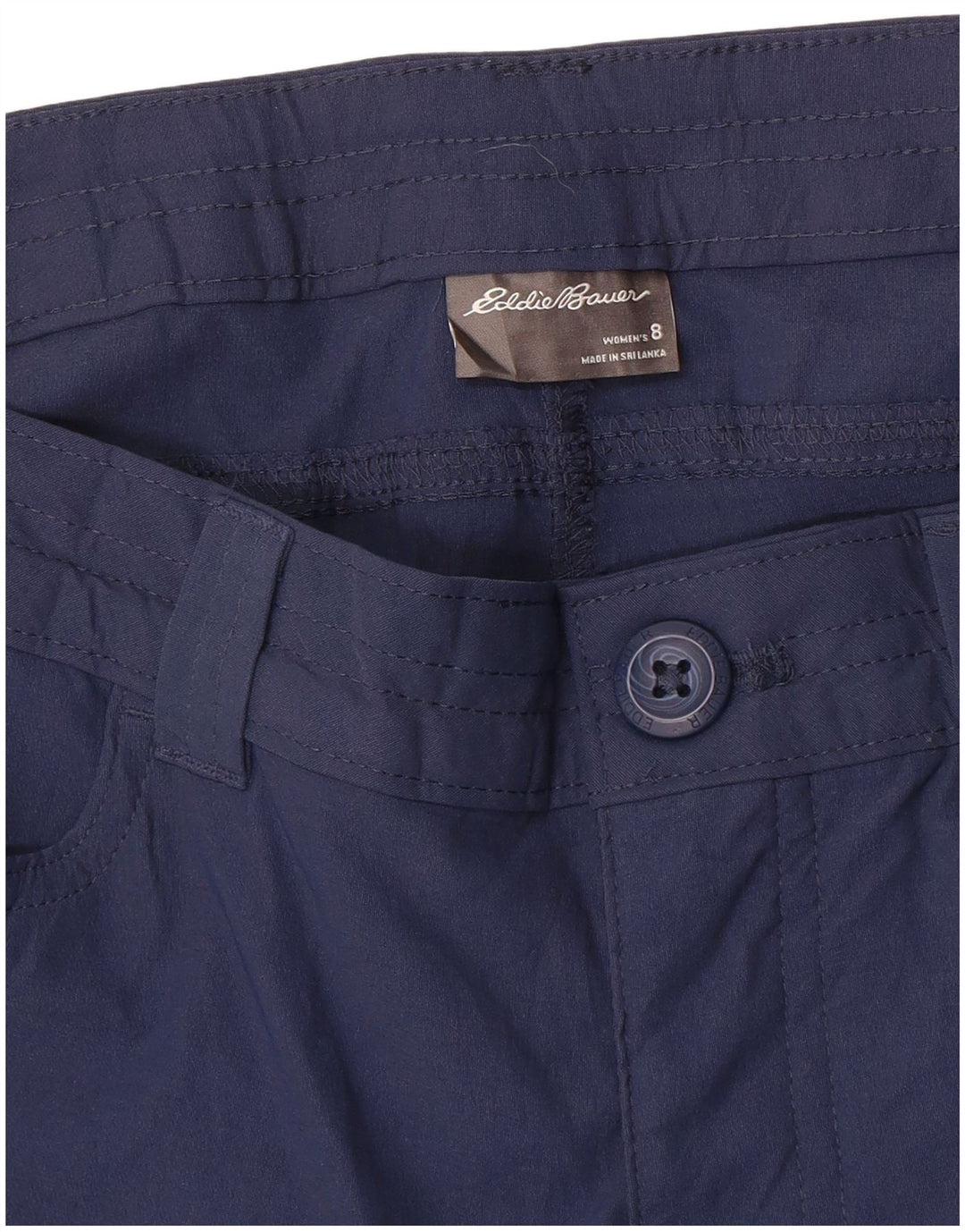 Spodnie damskie EDDIE BAUER Straight Capri US 8 Medium W32 L20 Granatowe