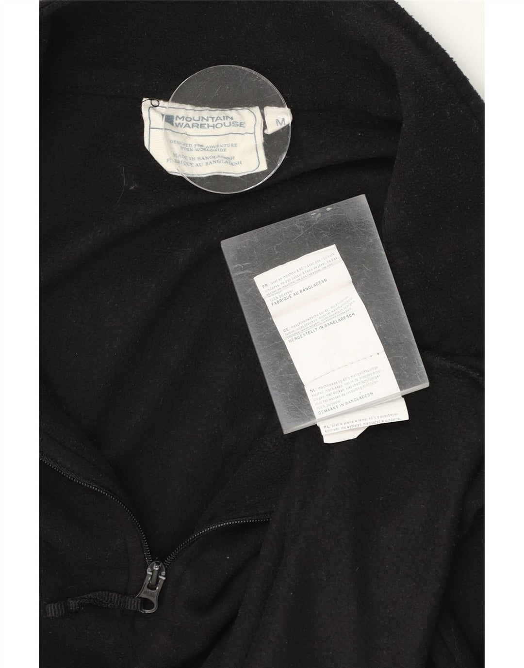 MOUNTAIN WAREHOUSE Womens Zip Neck Fleece Jumper UK 14 Medium Black Vintage Mountain Warehouse and Second-Hand Mountain Warehouse from Messina Hembry 