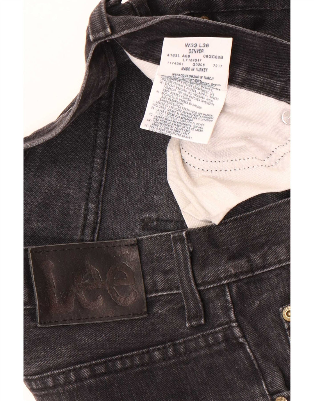 Męskie jeansy Lee Denver Bootcut W33 L36, czarne, bawełniane