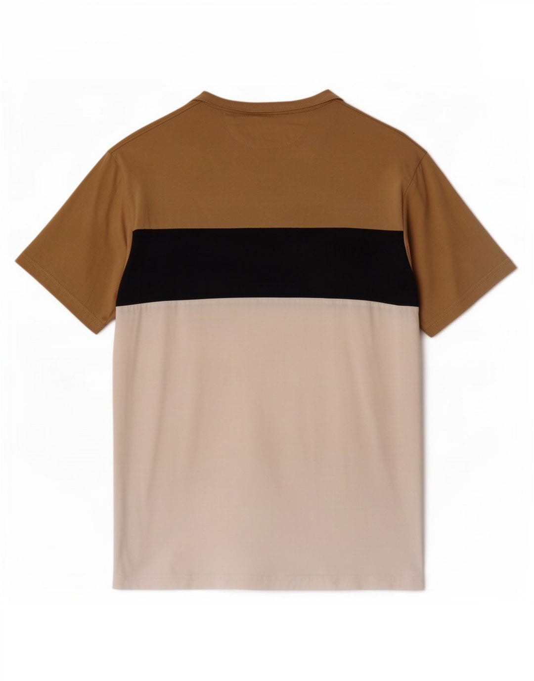 T-shirt męski Zara Top z bawełny w kolorze średniego beżu