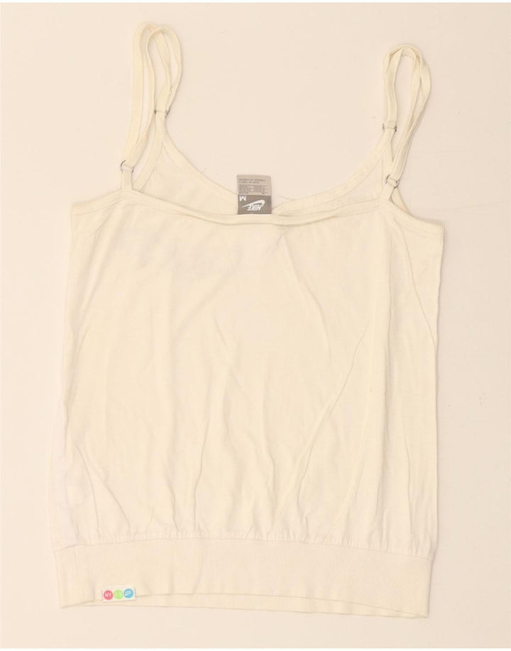 Damski top NIKE Crop Graphic Cami Top UK 10/12 Medium Off White