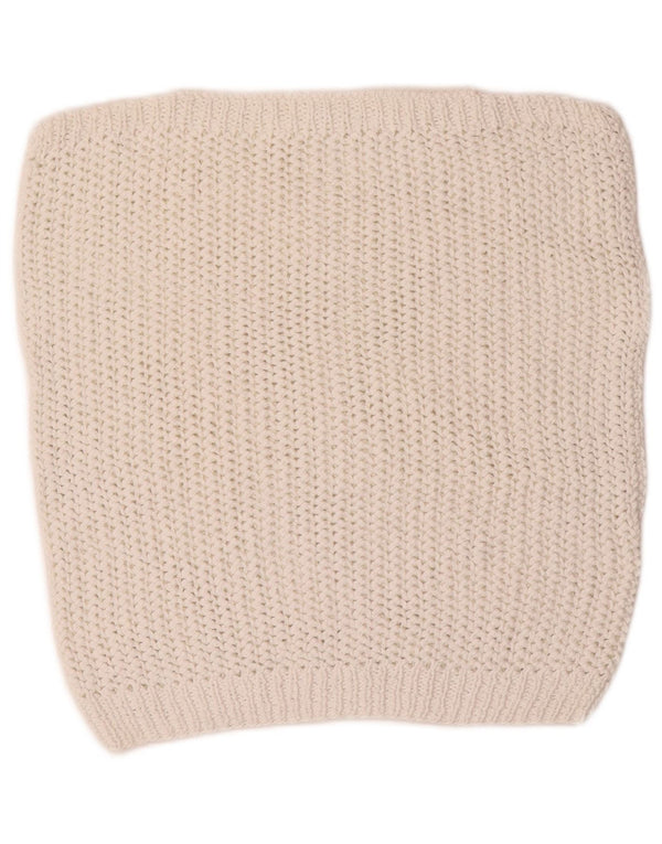 Vintage damski podkoszulek z kamizelką w stylu Crochet UK 12, średni biały