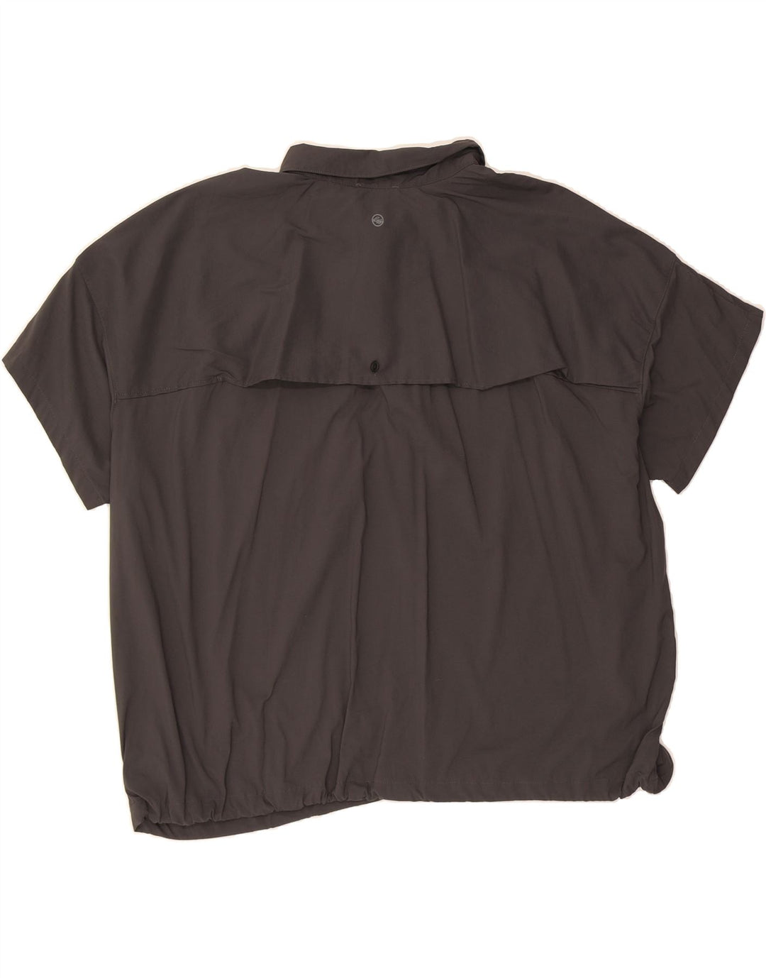 EDDIE BAUER Womens Oversized Short Sleeve Shirt UK 20 2XL Black Polyester Vintage Eddie Bauer and Second-Hand Eddie Bauer from Messina Hembry 