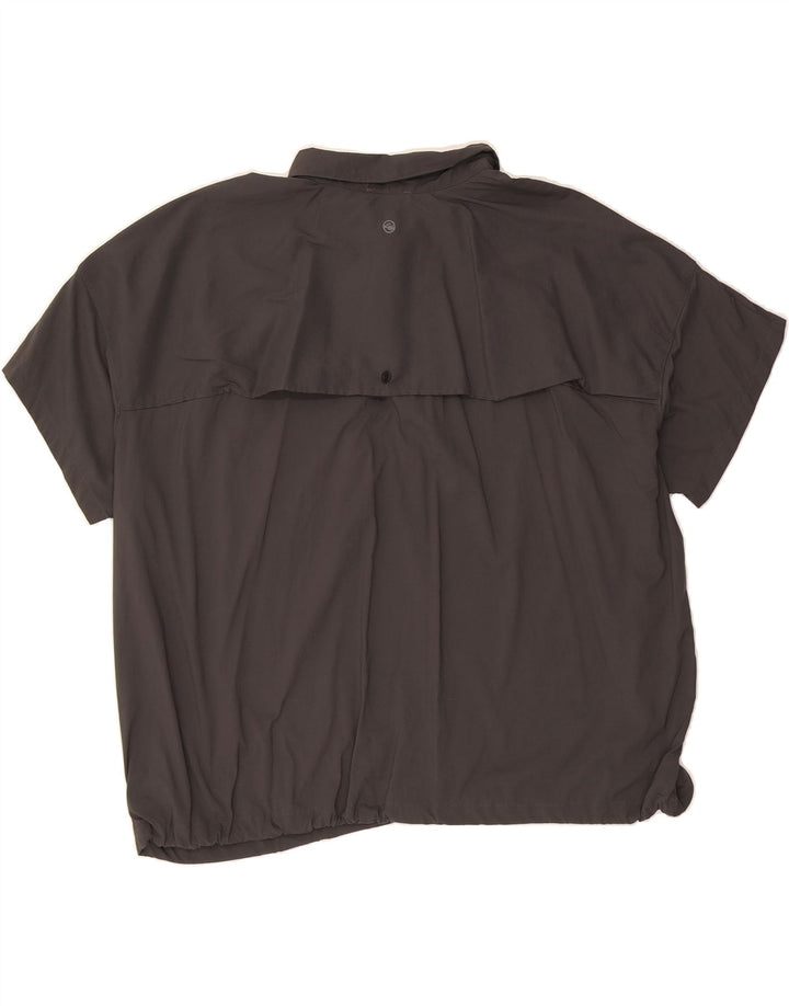 EDDIE BAUER Womens Oversized Short Sleeve Shirt UK 20 2XL Black Polyester Vintage Eddie Bauer and Second-Hand Eddie Bauer from Messina Hembry 