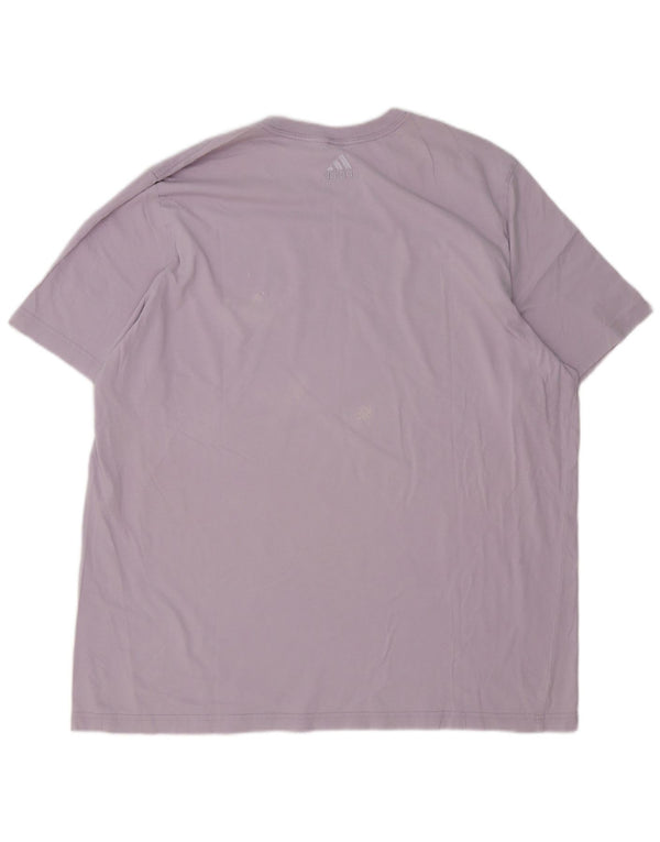 Adidas Męski T-shirt z grafiką Top XL Fioletowy