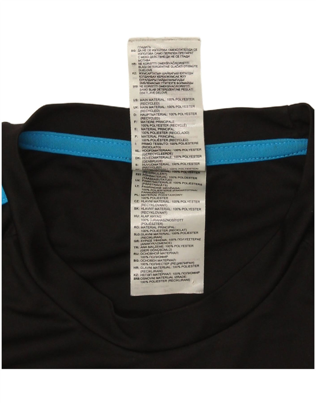 Adidas Męski T-shirt Top Mały Czarny Poliester