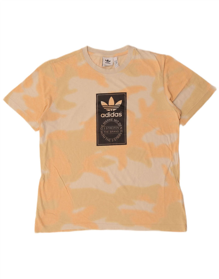 Męska koszulka z grafiką Adidas Top Medium Orange Tie Dye Cotton