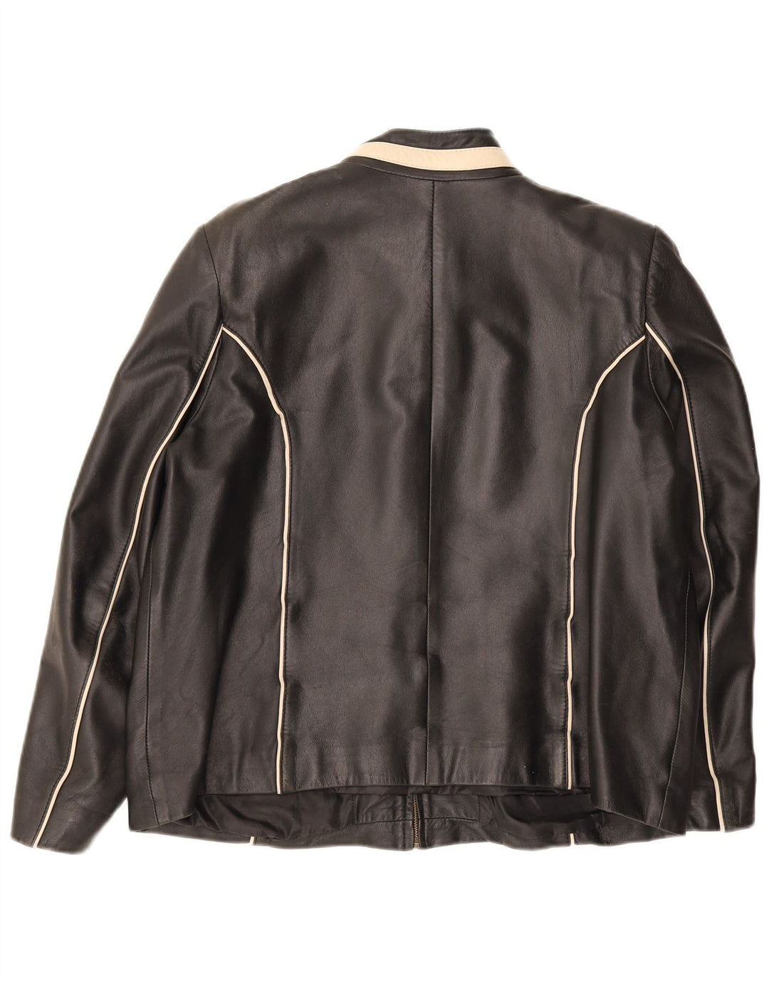 Męska kurtka skórzana w stylu vintage IT 46 Small Black Colorblock