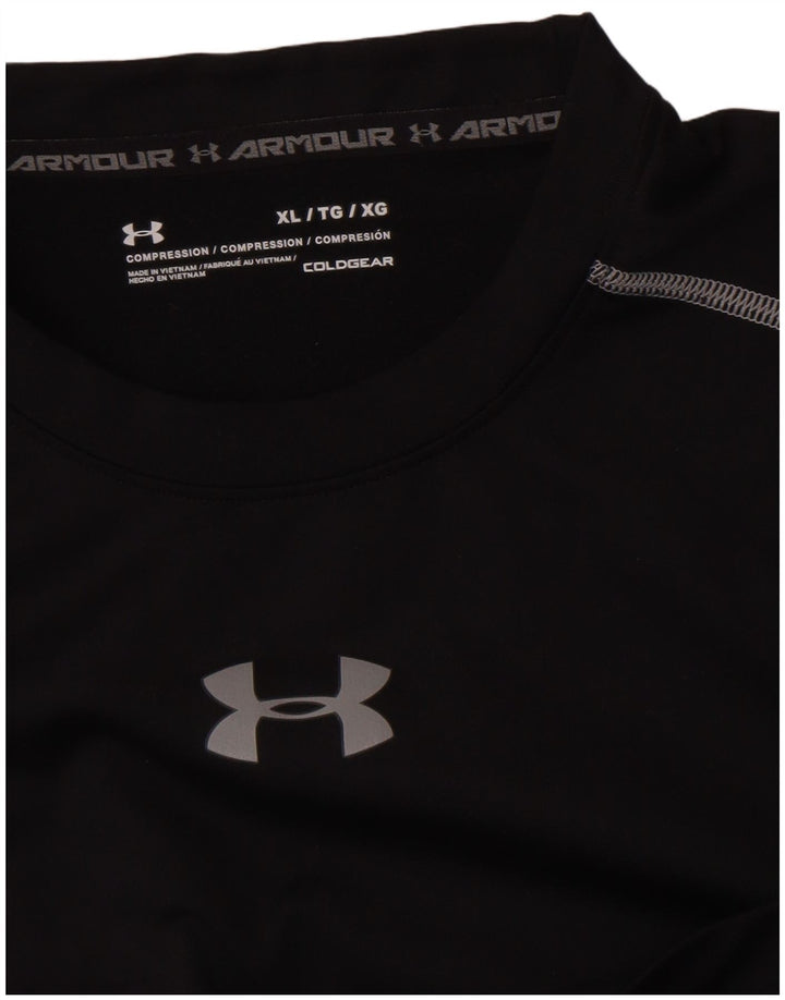 Męska koszulka kompresyjna Under Armour z długim rękawem XL, czarna