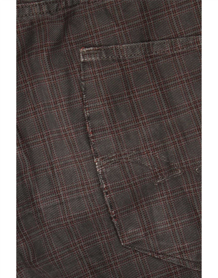 Męskie proste spodnie codzienne Trussardi W36 L32 w szarą kratkę