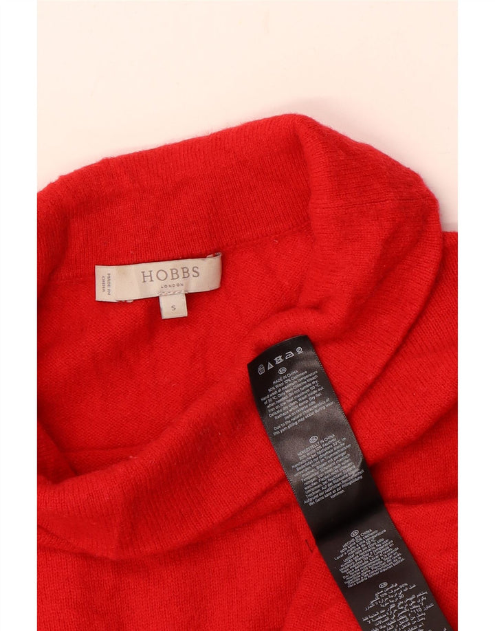 Sweter damski Hobbs z wywijanym dekoltem UK 10 Small Red Wełna