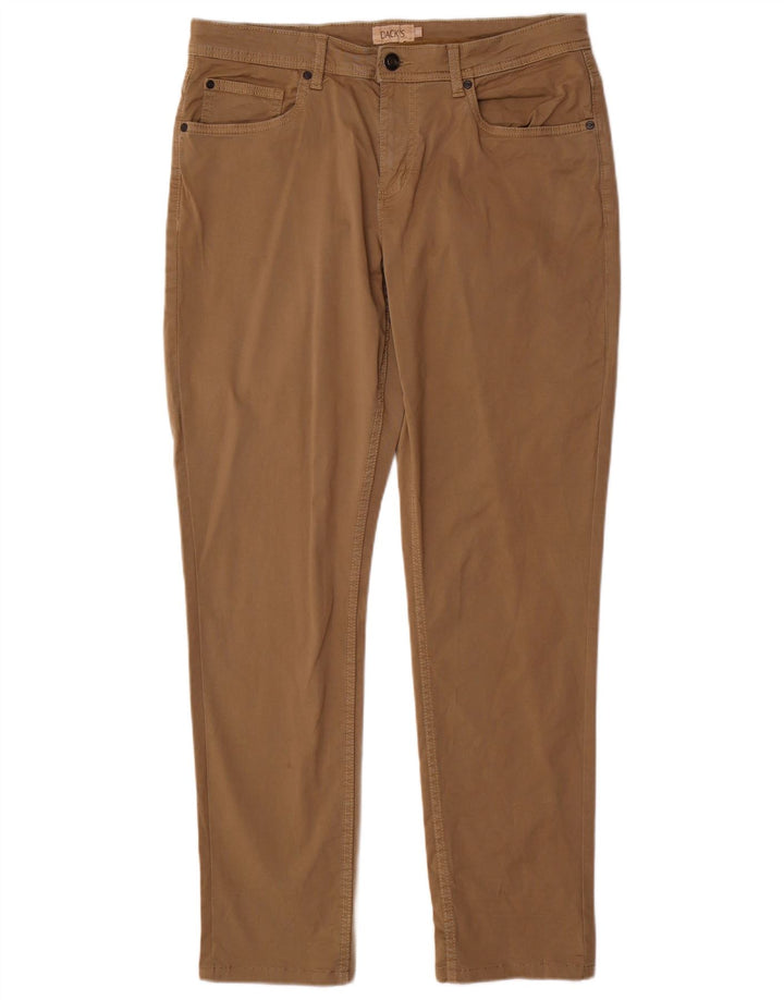 Męskie spodnie typu slim casual IT 48 Medium W34 L31 Brązowa bawełna