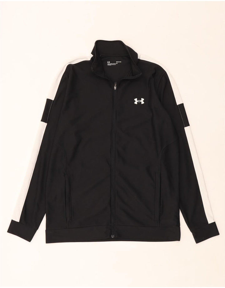 Męska kurtka dresowa Under Armour, średnia czarna, poliestrowa w blokach kolorystycznych
