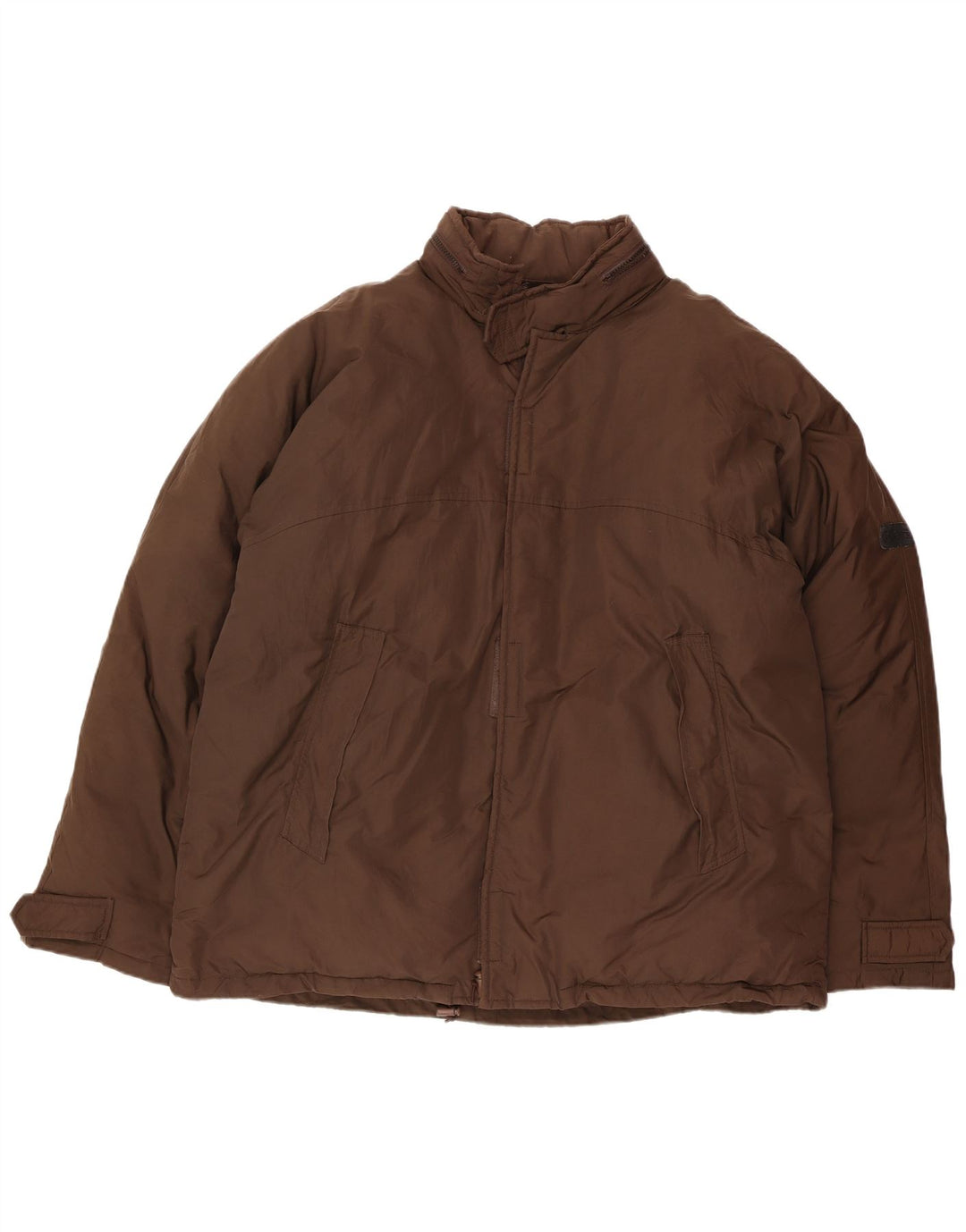 CALVIN KLEIN JEANS Męska ocieplana kurtka z kapturem UK 42 XL, brązowy nylon