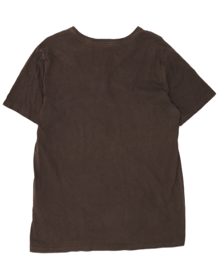 T-shirt męski QUIKSILVER Średni brązowy bawełniany