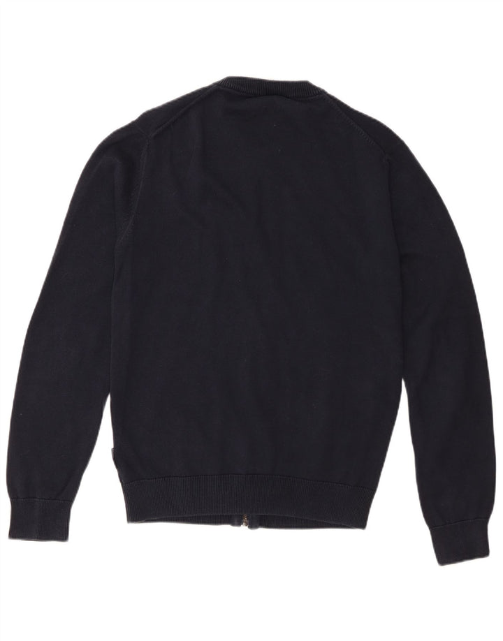 Męski sweter rozpinany French Connection, mały, granatowy, bawełniany