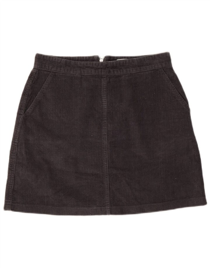WAREHOUSE Womens Mini Corduroy Skirt UK 12 Medium W30  Grey Viscose