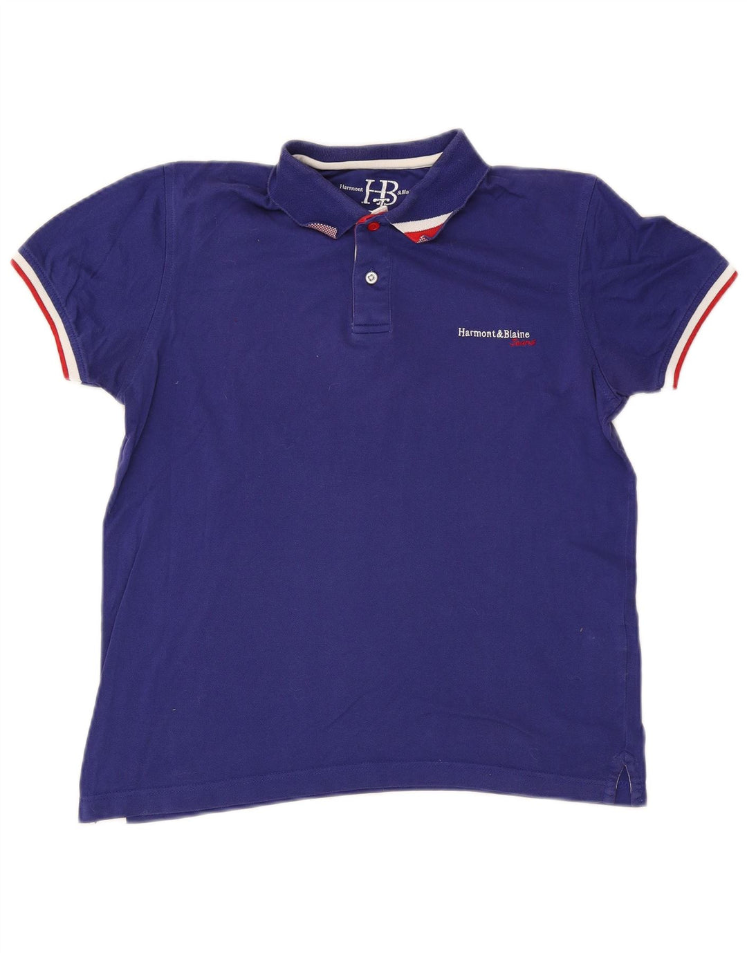 Męska koszulka polo Harmont & Blaine, mała, niebieska, bawełniana