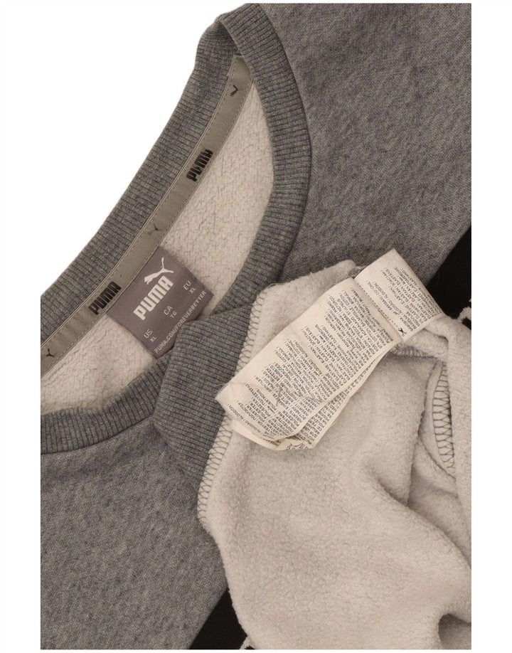 Męska bluza Puma XL, szara, nakrapiana bawełna