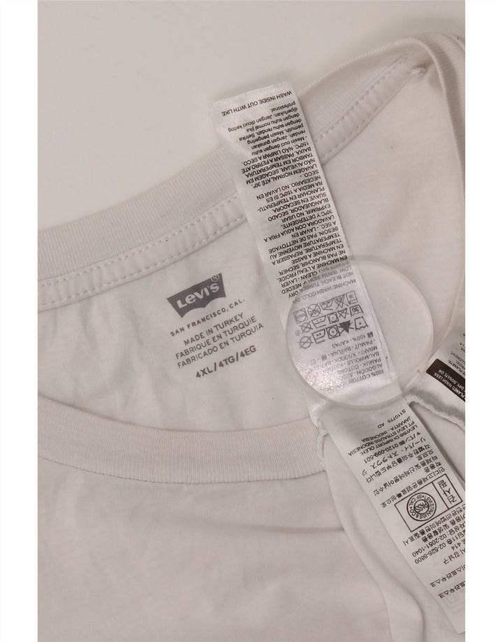 Męska koszulka z grafiką Levi's Top 4XL Biała bawełna