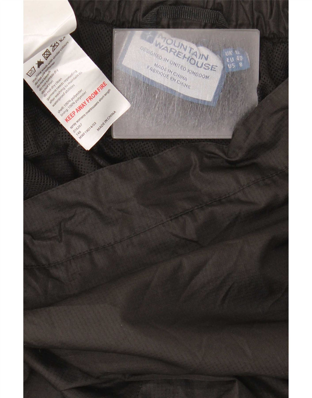 Wodoodporne spodnie damskie Mountain Warehouse UK 12 Medium W32 L29 Czarne