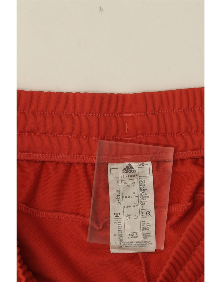 Damskie spodnie dresowe Adidas UK 16/18, duże, czerwone, poliestrowe