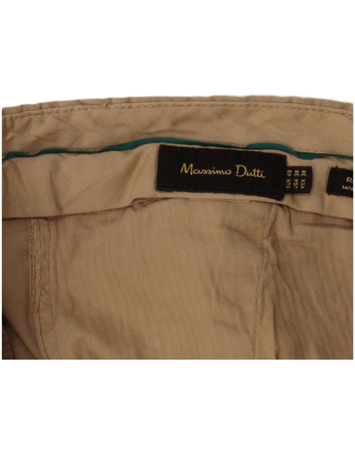 Spodnie Chino MASSIMO DUTTI Męskie EU 48 XL W38 L34 Beżowe