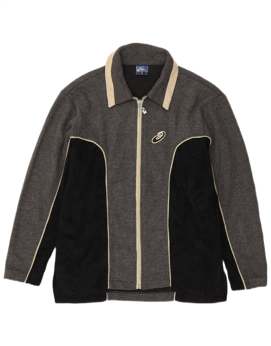 Męska kurtka dresowa ASICS, średnia szarość, blok kolorów