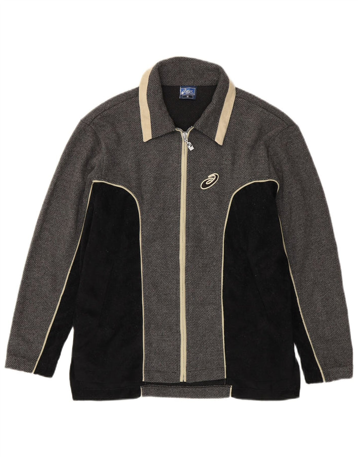 Męska kurtka dresowa ASICS, średnia szarość, blok kolorów
